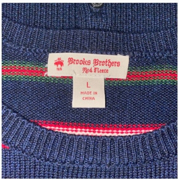 Brooks Brothers Women's 100% merino wool Nautical stripe sweater SIZE LARGE - Picture 4 of 5